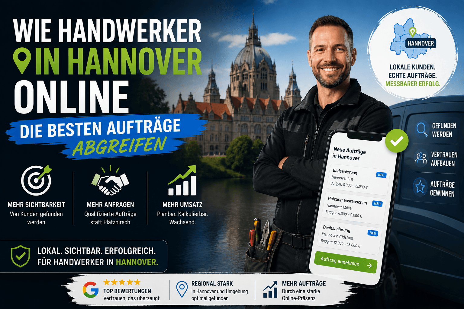 Wie Handwerker in Hannover online die besten Aufträge abgreifen